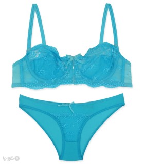 خرید ست شورت و سوتین تور و دانتل فنردار Barone بارون گلدوزی کد 323 مدل 005