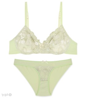 خرید ست شورت و سوتین توری فنردار بارون گلدوزی کد 316