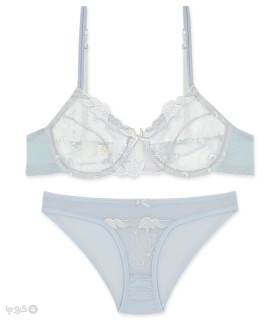 خرید ست شورت و سوتین توری فنردار بارون گلدوزی کد 316