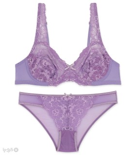 خرید ست شورت و سوتین توری فنردار بارون گلدوزی کد 330