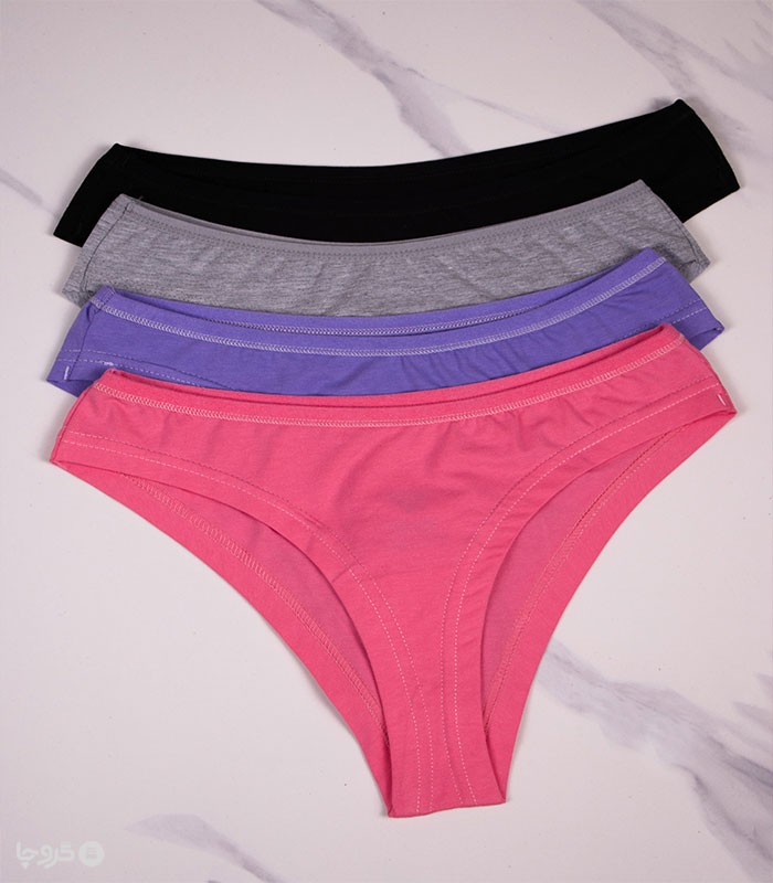 پک شورت زنانه بکلس نخی تاپیک مدل پرنیا - بسته 4 عددی