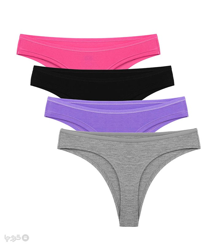 خرید پک شورت زنانه بکلس نخی تاپیک مدل پرنیا - بسته 4 عددی