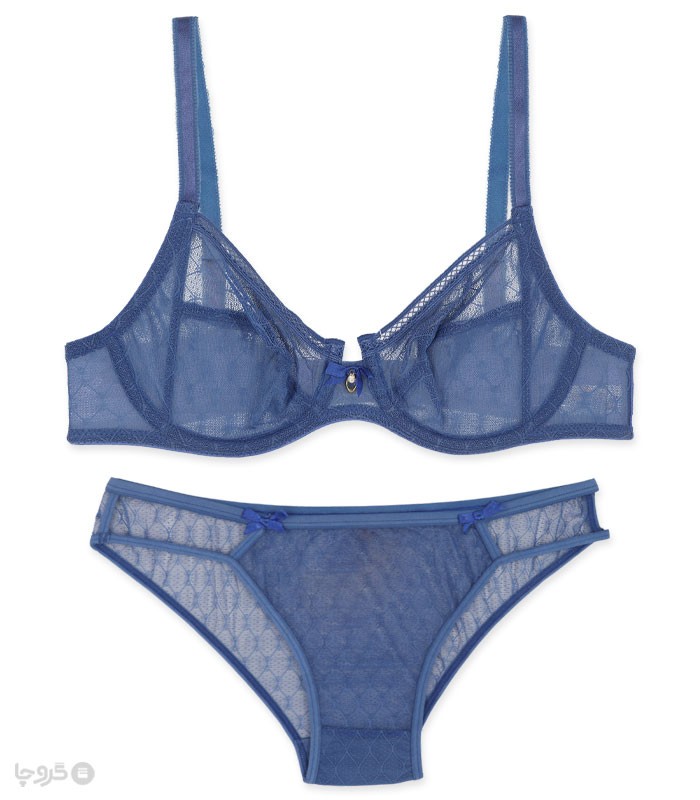 خرید ست شورت و سوتین توری فنردار بارون گلدوزی کد 36i