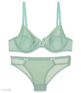 ست شورت و سوتین توری فنردار بارون گلدوزی کد 36i