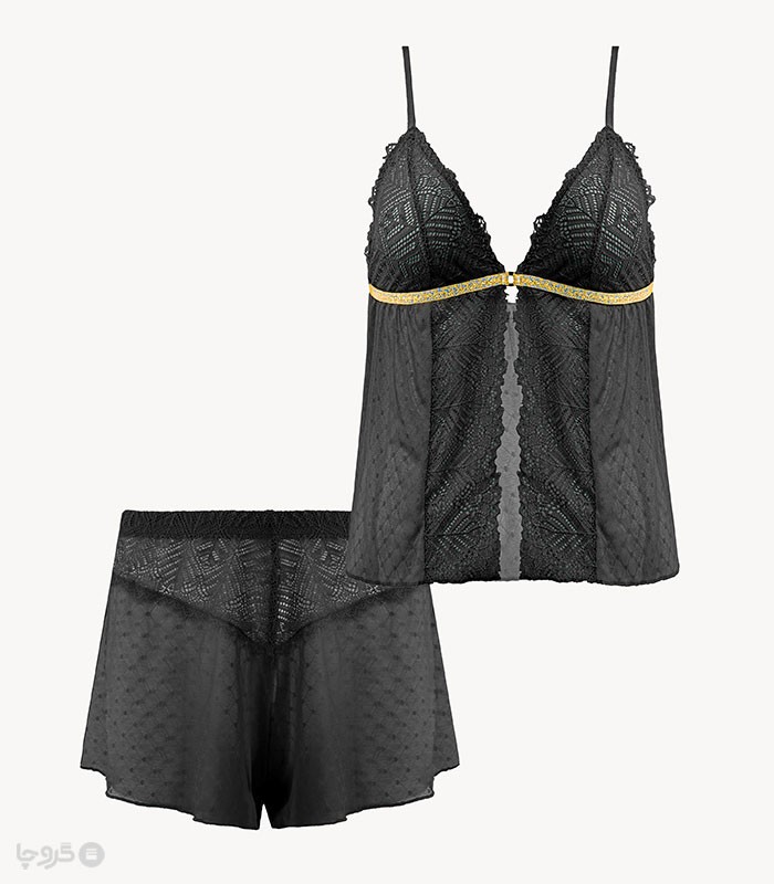 ست تاپ و شلوارک دانتل نیو کد Tida