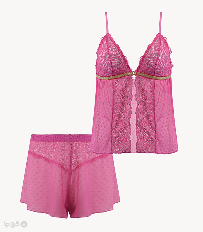 خرید ست تاپ و شلوارک دانتل نیو کد Tida