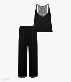 خرید ست شلوار و تاپ بندی ساتن و دانتل نیو کد Tyra