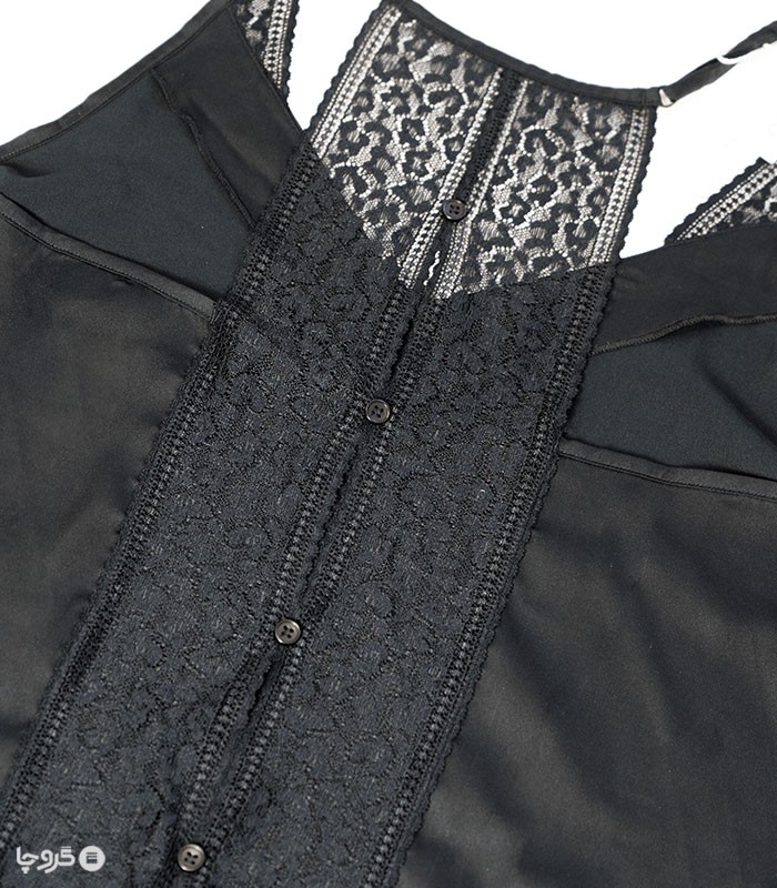 ست شلوار و تاپ بندی ساتن و دانتل نیو کد Tyra