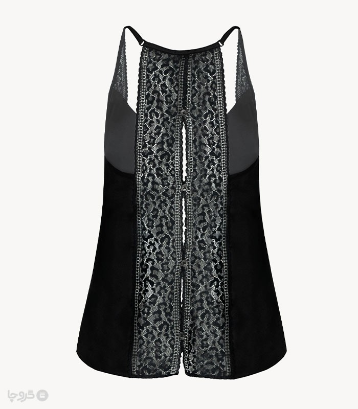 ست شلوار و تاپ بندی ساتن و دانتل نیو کد Tyra