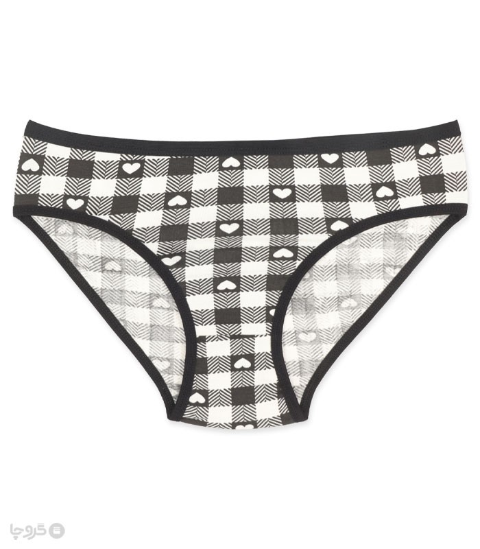 شورت زنانه اسلیپ نخی لعیا کد 244 طرح قلب شطرنجی