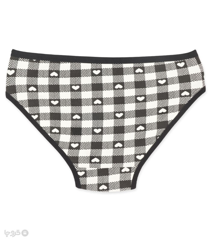 شورت زنانه اسلیپ نخی لعیا کد 244 طرح قلب شطرنجی