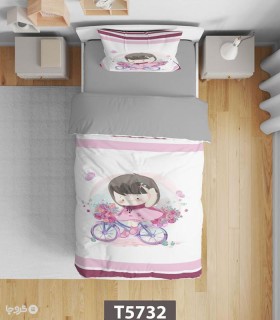 سرویس روتختی میکروفایبر کودک و نوجوان نوپه هوم کد T5732 طرح دختر