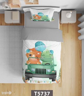 سرویس روتختی میکروفایبر کودک و نوجوان نوپه هوم کد T5737 طرح ماشین