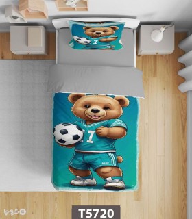 خرید سرویس روتختی میکروفایبر کودک و نوجوان نوپه هوم کد T5720 طرح خرس فوتبالی