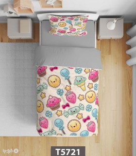 خرید سرویس روتختی میکروفایبر کودک و نوجوان نوپه هوم کد T5721 طرح کاپ کیک