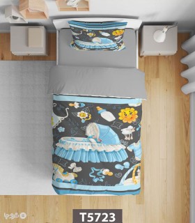 خرید سرویس روتختی میکروفایبر کودک و نوجوان نوپه هوم کد T5723 طرح پترن کودکانه