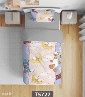 خرید سرویس روتختی میکروفایبر کودک و نوجوان نوپه هوم کد T5727طرح گوسفند و ماه