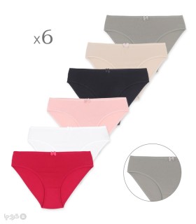 خرید پک شورت زنانه اسلیپ نخی Misspel میسپل کد 2000 طرح 7 - بسته 6 عددی
