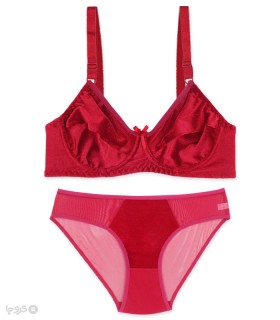 ست شورت و سوتین تور و مخمل فنردار ژوبین کد 3047 طرح رینگی ریز