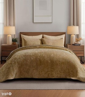 سرویس روتختی کاوری مخمل پلیسه نوپه هوم طرح رویال 