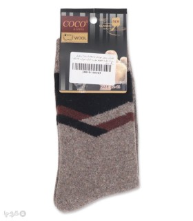 خرید جوراب پشمی حوله‌ای Coco & Hana ساقدار مردانه طرح خطوط مورب