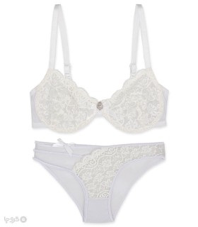 خرید ست شورت و سوتین توری فنردار بارون کد 328