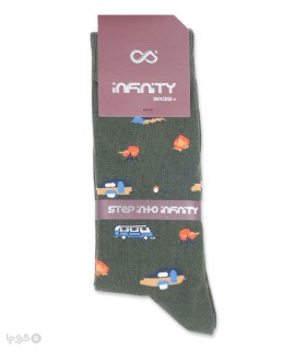 خرید جوراب ساقدار مردانه اینفینیتی Infinity طرح کمپینگ