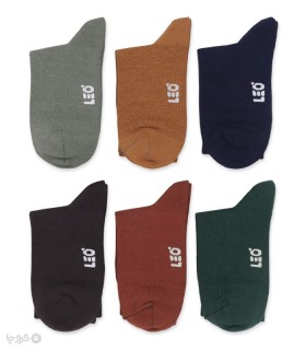 پک جوراب نیم ساق زنانه لئو کد 507 رنگی ساده - جعبه 5 جفتی