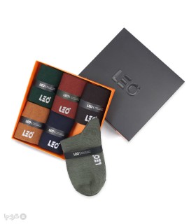 خرید پک جوراب نیم ساق زنانه لئو کد 507 رنگی ساده - جعبه 6 جفتی