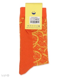 جوراب ساقدار زنانه فانی ساکس کد 49703 طرح پرتقال