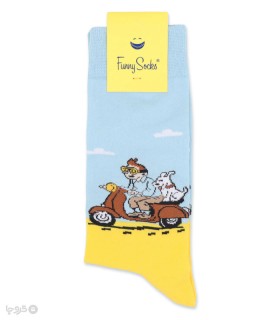 خرید جوراب ساقدار مردانه فانی ساکس کد 69708 طرح تن تن و میلو