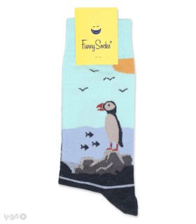 خرید جوراب ساقدار مردانه فانی ساکس کد 69700 طرح پنگوئن