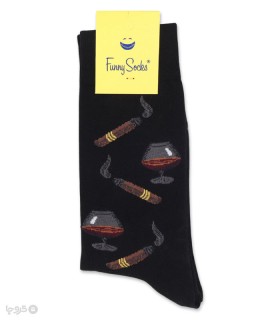 خرید جوراب ساقدار مردانه فانی ساکس کد 69715 طرح نوشیدنی و سیگار