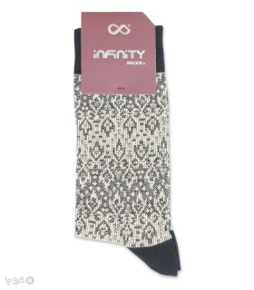 جوراب ساقدار مردانه اینفینیتی پلاس طرح نقشینه