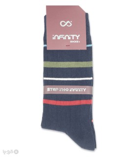 جوراب ساقدار مردانه اینفینیتی پلاس طرح رینگی