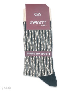 جوراب ساقدار مردانه اینفینیتی پلاس طرح لوزی