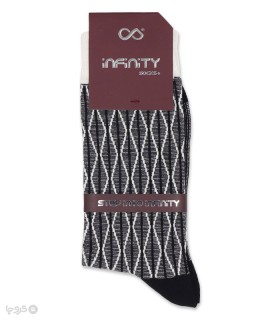خرید جوراب ساقدار مردانه اینفینیتی پلاس طرح لوزی