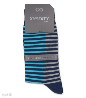 جوراب ساقدار مردانه اینفینیتی طرح رینگی رنگی