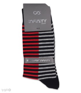 خرید جوراب ساقدار مردانه اینفینیتی Infinity طرح رینگی رنگی