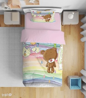 خرید سرویس روتختی میکروفایبر کودک و نوجوان نوپه هوم کد T4928 طرح تدی