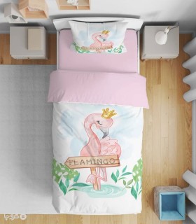 خرید سرویس روتختی میکروفایبر کودک و نوجوان نوپه هوم کد T4422 طرح فلامینگو
