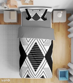 خرید سرویس روتختی میکروفایبر کودک و نوجوان نوپه هوم کد T4161 طرح لوزی