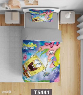 خرید سرویس روتختی میکروفایبر کودک و نوجوان نوپه هوم کد T5441 طرح باب اسفنجی