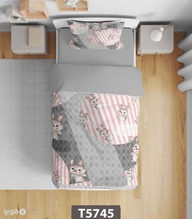 خرید سرویس روتختی میکروفایبر کودک و نوجوان نوپه هوم کد T5745 طرح خرگوش