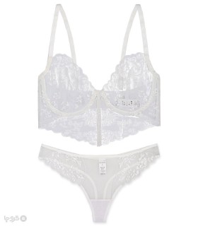 خرید ست شورت و سوتین بلند توری فنردار برتا گلدوزی کد 2511TS