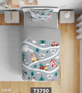 خرید سرویس روتختی میکروفایبر کودک و نوجوان نوپه هوم کد T5750 طرح خونه