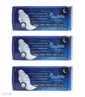 خرید  پک نوار بهداشتی بالدار ضخیم کتان MyLady مای لیدی مدل Classic Sensitive خیلی بزرگ - 3 بسته 10 عددی