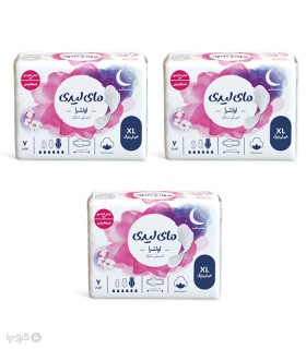 خرید  پک نوار بهداشتی بالدار خیلی نازک کتان مای لیدی مدل Ultra Thin خیلی بزرگ - 3 بسته 7 عددی