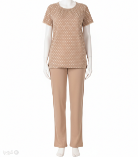 خرید ست شلوار و تیشرت نخی ناربن کد WS4003 طرح رادین