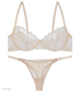 خرید ست شورت و سوتین توری فنردار برتا گلدوزی کد 2020C